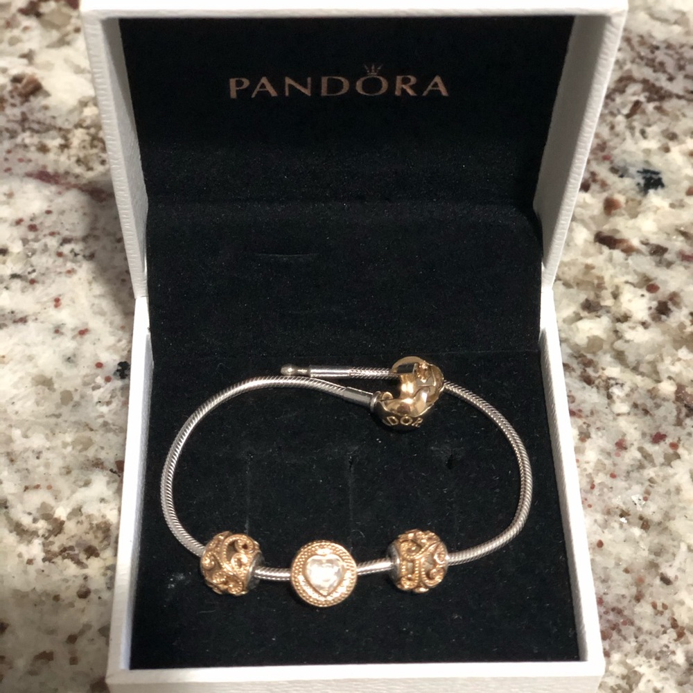 Pandora essence 14k gold bracelet